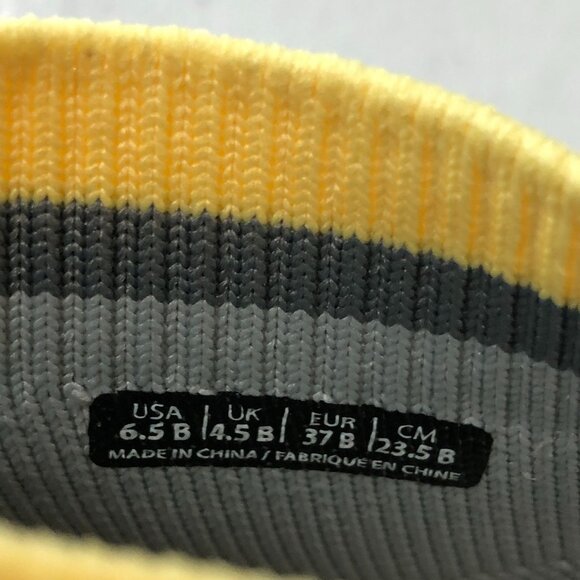 Spenco Pure Love Slip-On Sneaker Glacier Grey Yellow Stretch Featherlyte 6.5 - Picture 7 of 8